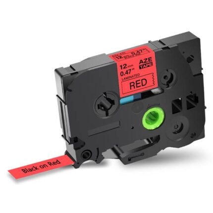 Brother TZE431 12mm Black On Red Tape - 8 metres
